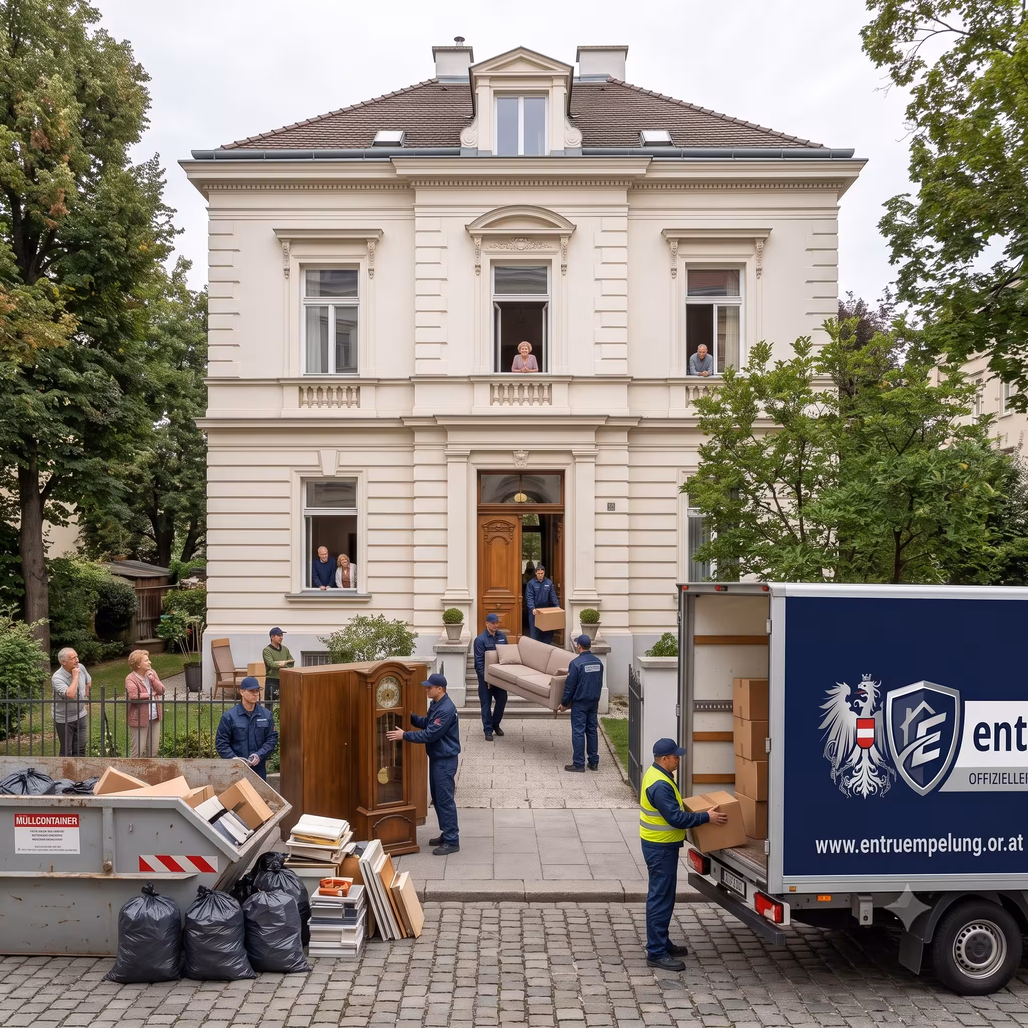 aufgestellte möbel nach hausentrümpelung in wien - entrümpelung wien